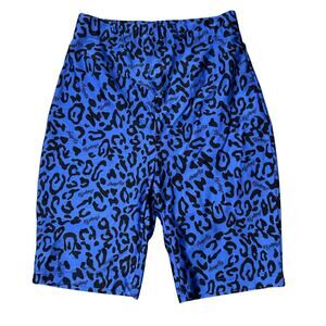 Aniye By Ciclista Leni Biker Shorts Blue Animal Print  NEW